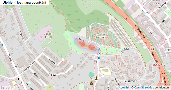 Úlehle - mapa podnikání