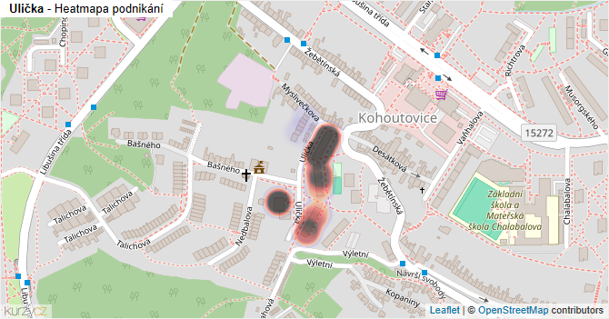 Ulička - mapa podnikání