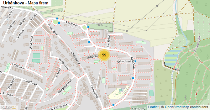 Urbánkova - mapa firem