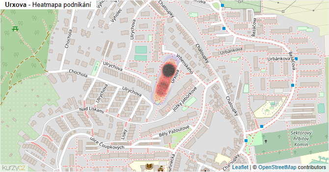 Urxova - mapa podnikání