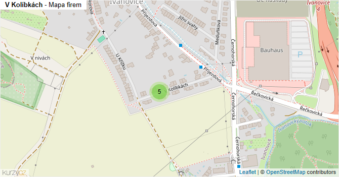 V Kolíbkách - mapa firem