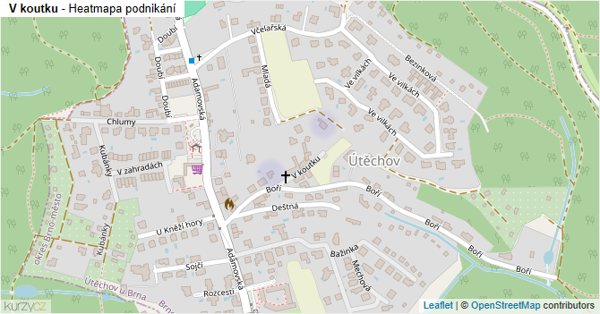 V koutku - mapa podnikání