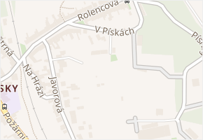 V pískách v obci Brno - mapa ulice