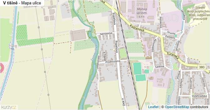 V tišině - mapa ulice