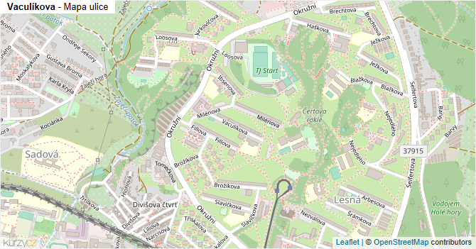 Vaculíkova - mapa ulice