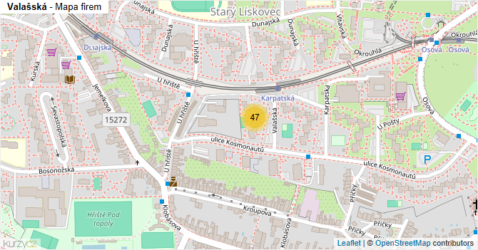 Valašská - mapa firem