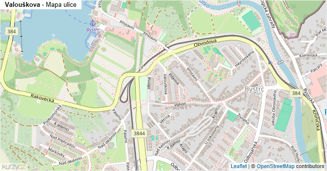 Valouškova - mapa ulice