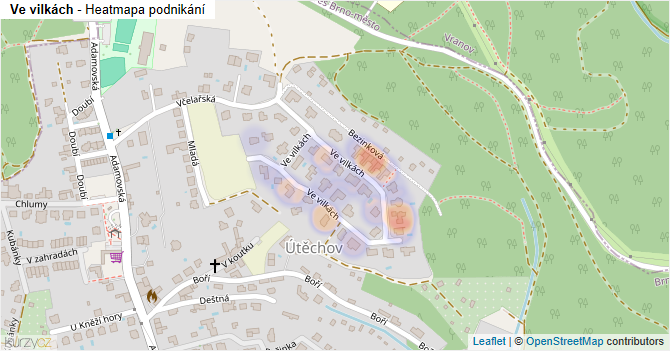 Ve vilkách - mapa podnikání