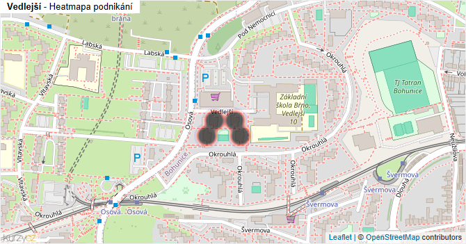 Vedlejší - mapa podnikání