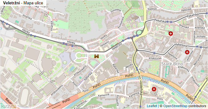 Veletržní - mapa ulice