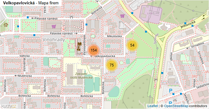 Velkopavlovická - mapa firem