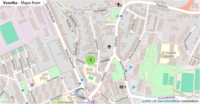 Veselka - mapa firem