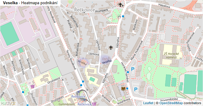 Veselka - mapa podnikání