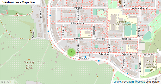 Věstonická - mapa firem