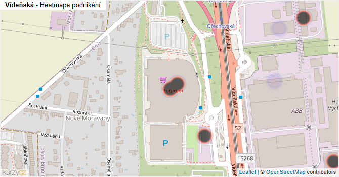 Vídeňská - mapa podnikání