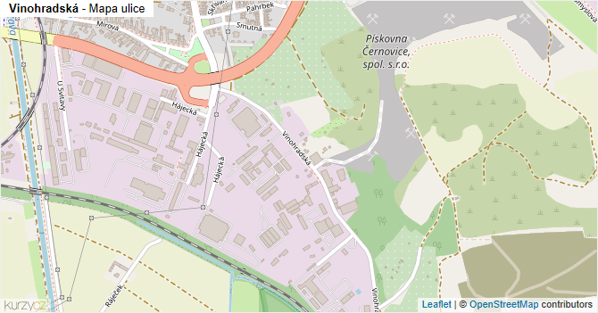 Vinohradská - mapa ulice