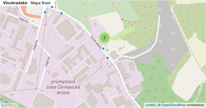 Vinohradská - mapa firem