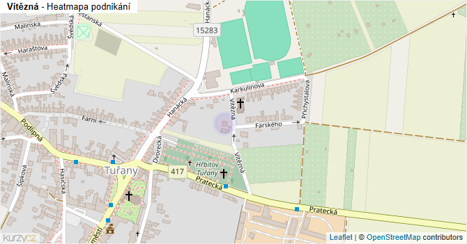 Vítězná - mapa podnikání