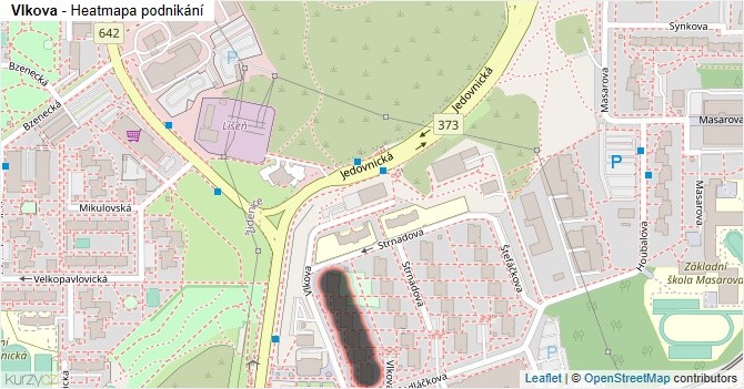 Vlkova - mapa podnikání