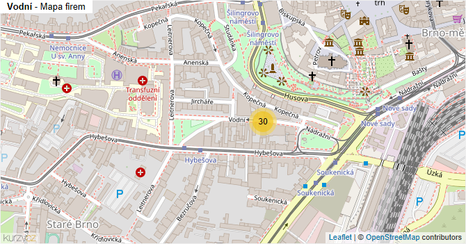 Vodní - mapa firem
