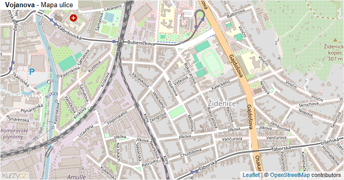 Vojanova - mapa ulice