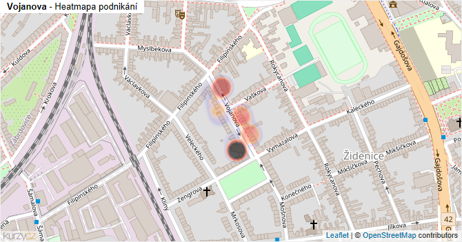 Vojanova - mapa podnikání