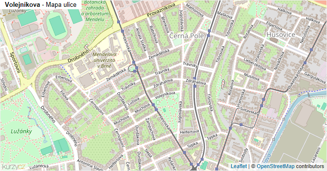 Volejníkova - mapa ulice