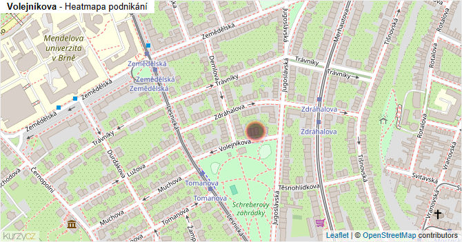 Volejníkova - mapa podnikání