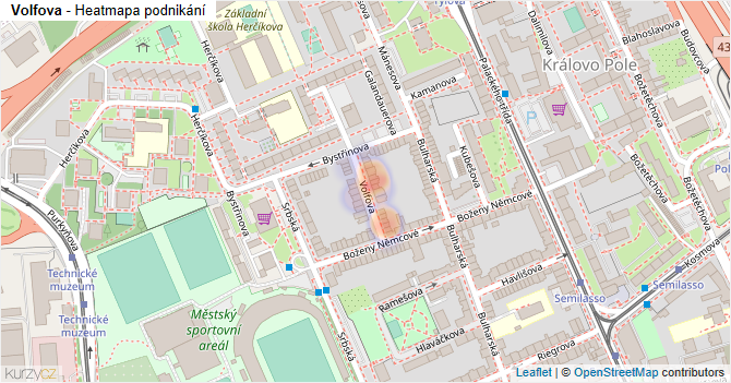 Volfova - mapa podnikání
