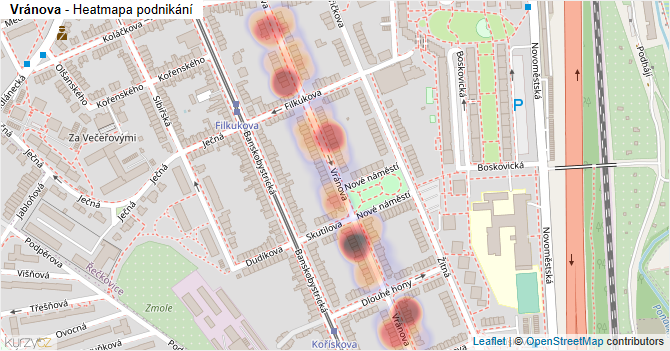 Vránova - mapa podnikání
