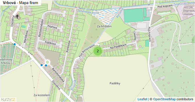 Vrbová - mapa firem