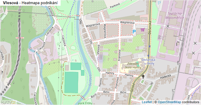 Vřesová - mapa podnikání
