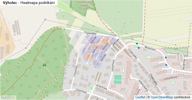 Výholec - mapa podnikání