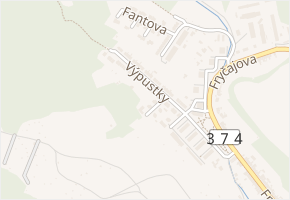 Výpustky v obci Brno - mapa ulice