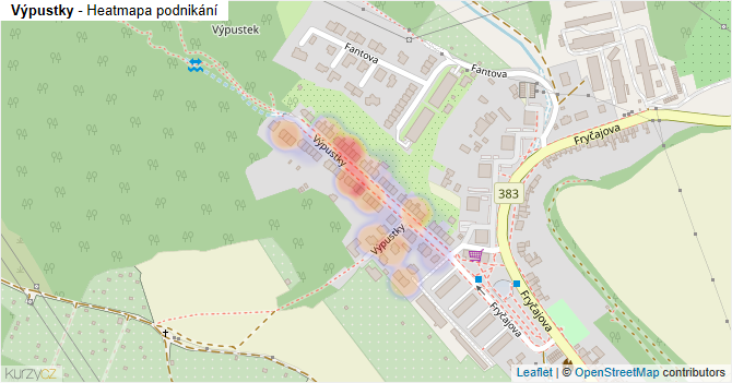 Výpustky - mapa podnikání