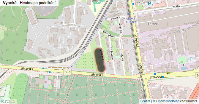 Vysoká - mapa podnikání
