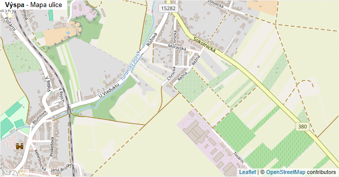 Výspa - mapa ulice