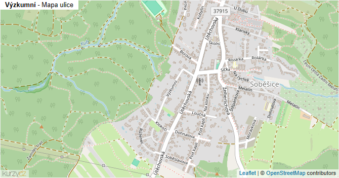 Výzkumní - mapa ulice
