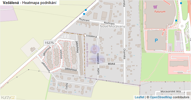 Vzdálená - mapa podnikání