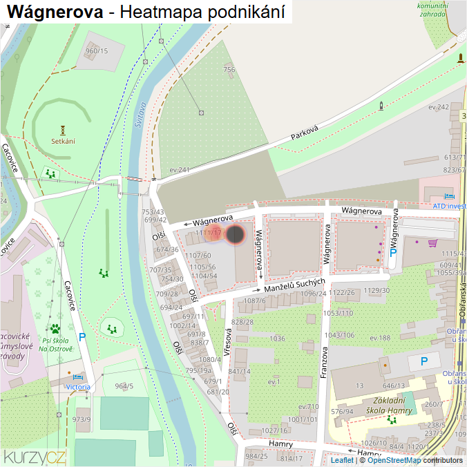 Mapa Wágnerova - Firmy v ulici.