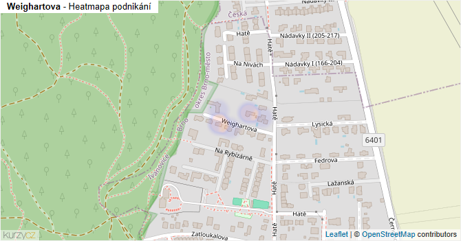 Weighartova - mapa podnikání