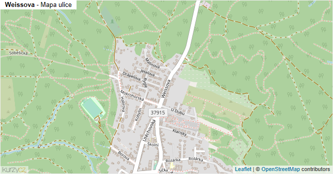 Weissova - mapa ulice