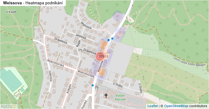Weissova - mapa podnikání