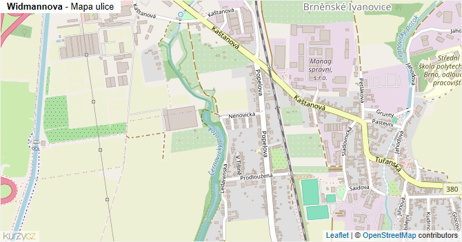 Widmannova - mapa ulice
