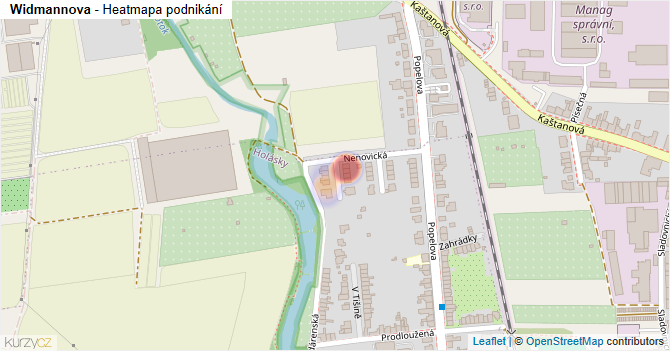 Widmannova - mapa podnikání