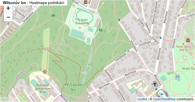 Wilsonův les - mapa podnikání