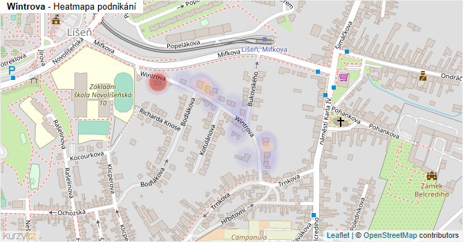 Wintrova - mapa podnikání