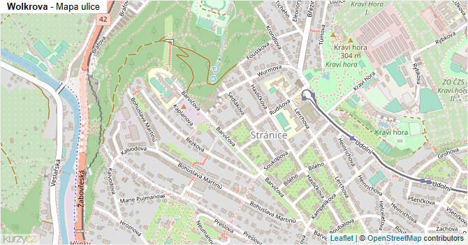 Wolkrova - mapa ulice