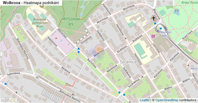 Wolkrova - mapa podnikání