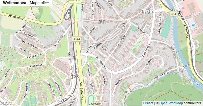 Wollmanova - mapa ulice